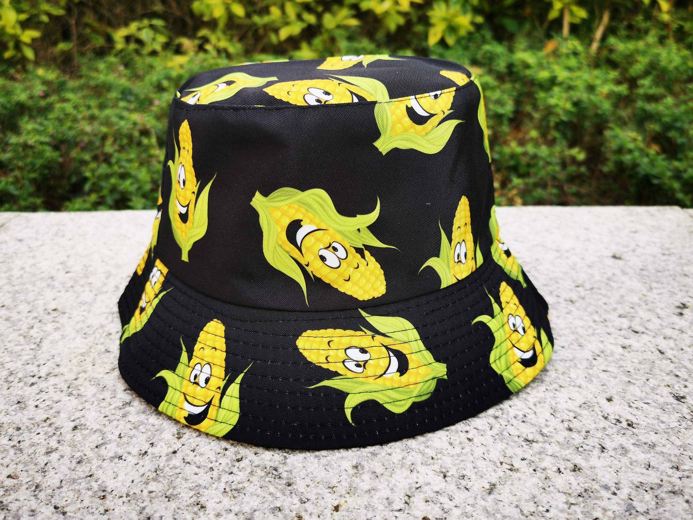 Corn Cob Fisherman Hats Summer Travel Bucket Beach Sun Hat Outdoor Cap for Women Kids Teen Girls