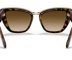 Dolce & Gabbana Women's Round Fashion Sunglasses, Havana/Gradient Brown, One Size