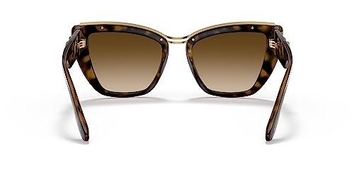 Dolce & Gabbana Women's Round Fashion Sunglasses, Havana/Gradient Brown, One Size