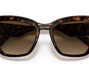 Dolce & Gabbana Women's Round Fashion Sunglasses, Havana/Gradient Brown, One Size