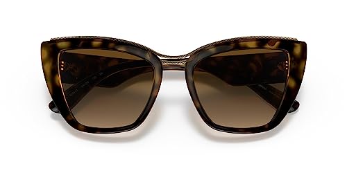 Dolce & Gabbana Women's Round Fashion Sunglasses, Havana/Gradient Brown, One Size