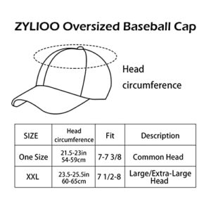 Oversize XXL Quick Dry Baseball Cap,Low Profile UPF Dad Hat,Adjustable Large Running Hats for Big Head 23.5"-25.5"