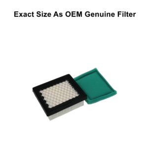 MOWFILL 2 Pack 36046 Air Filter Replace for Tecumseh 36046 740061 Stens 100-450 With 36634 Pre Filter Fits Tecumseh Oh95 Oh195 Ohh50 Ohh55 Ohh60 Ohh65 Vlv50 Vlv55 Vlv60 Vlv66 Vlv126 4 & 5.5 Hp Engines