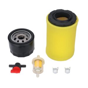 SGBTB Air Filter with Tune Up Kit, Compatible with Briggs and Stratton 591334 492932 696854, John Deere D100 D110 D125 D130, Husqvarna YTH22V46, Lawn Mower Oil Filter