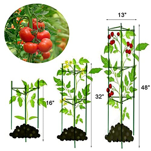 Tomato Cage, 3-Pack Garden Plant Support Tomato Cage, Garden Trellis for Climbing Plants, Plant Trellis Kits Plant Stakes & Support for Vertical Climbing Plants