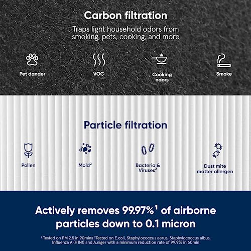 BLUEAIR Blue Pure 211+ Auto Genuine Replacement Filter, Particle and Activated Carbon, fits Blue Pure 211+ Auto Air Purifier