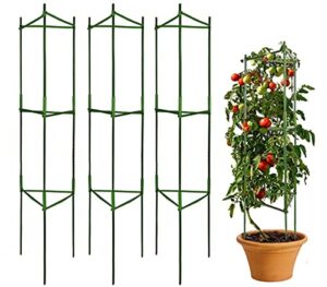 tomato cage, 3-pack garden plant support tomato cage, garden trellis for climbing plants, plant trellis kits plant stakes & support for vertical climbing plants