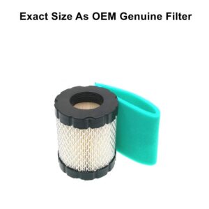 MOWFILL 798897 794935 Air Cleaner Cartridge Filter with 593217 Pre Filter Replace for BS 653412, 592496 Fits 44M977 44P977 44Q977 49L977 49M977 Lawn Mower Air Filter