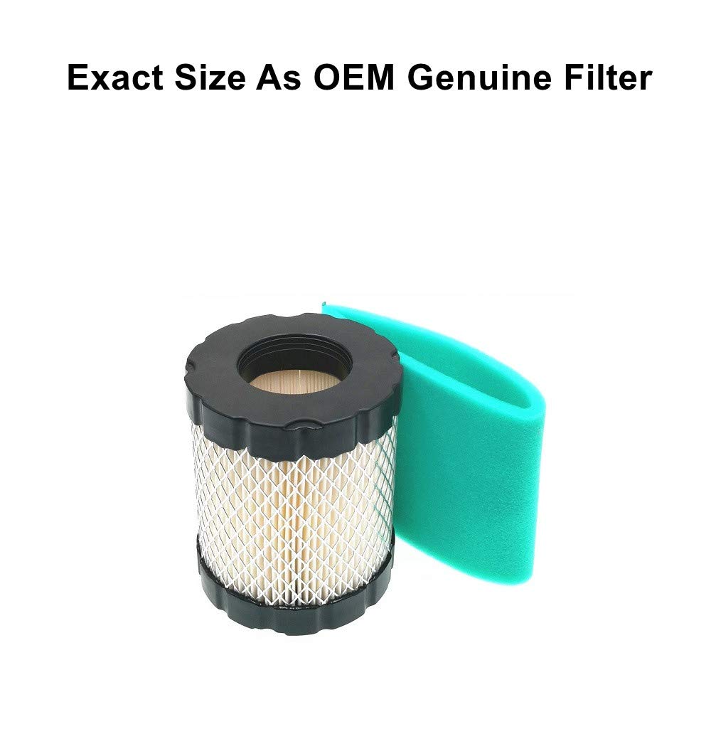 MOWFILL 798897 794935 Air Cleaner Cartridge Filter with 593217 Pre Filter Replace for BS 653412, 592496 Fits 44M977 44P977 44Q977 49L977 49M977 Lawn Mower Air Filter