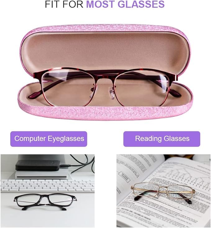 ZONLY Eyeglasses Case,(4 Piece) Unisex Hard Shell Eyeglasses Cases Protective Case For Glasse (Style A)