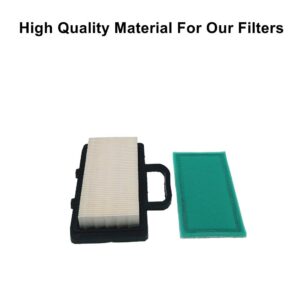 MOWFILL 792101 5408K Air Filter Replace for BS 672772 671231 John Deere MIU11286 GY20575 GY21056 With 273638 Pre Filter Fits 405577 407777 40G777 445577 441777 John Deere D140 Z425