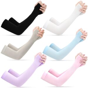 beister UV Protection Cooling Arm Sleeves, Women Men Summer Outdoor Sunblock Arm Cover with Thumb Hole