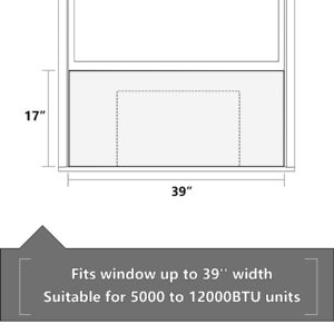 BJADE'S Window Air Conditioner Side Insulated Foam Panel, One-piece Full Surround Insulation Panels Window Seal Kit, Summer and Winter Heat and Draft Insulating