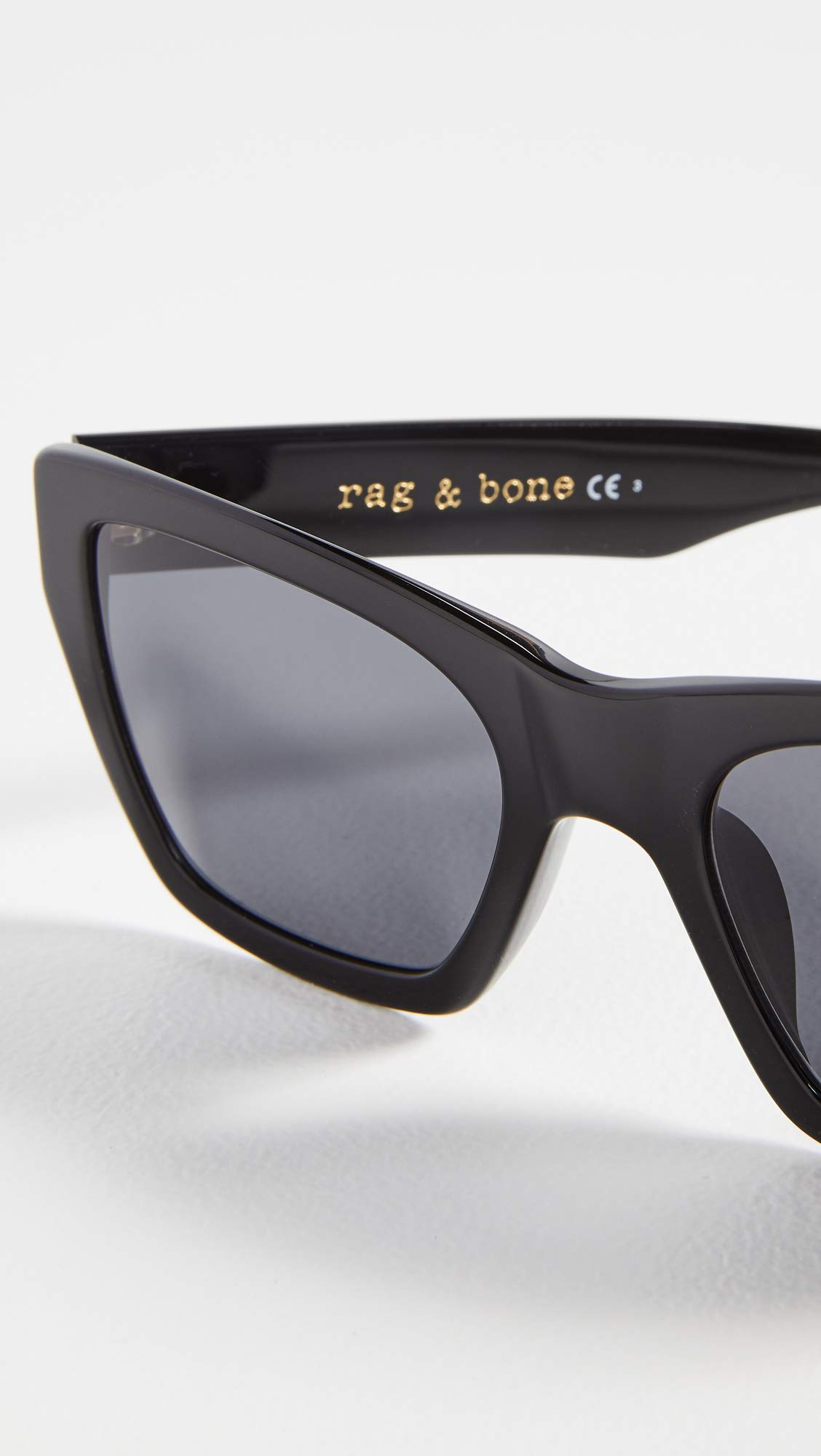 rag & bone Women's RNB 1046GS Sunglasses, Black, One Size