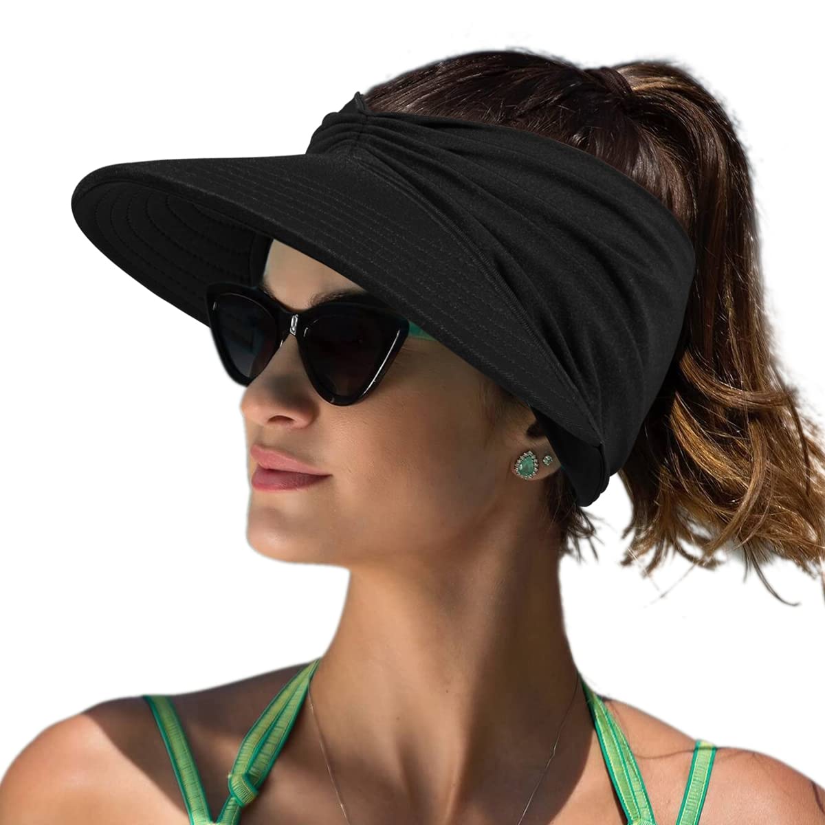 Women Sport Sun Visor Hats,Empty Top Baseball Sun Cap,Womens Sunhats with uv Protection,Sun Hats for Young Girls Women Beach