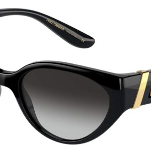 Dolce & Gabbana Women's Round Fashion Sunglasses, Black/Gradient Grey, One Size