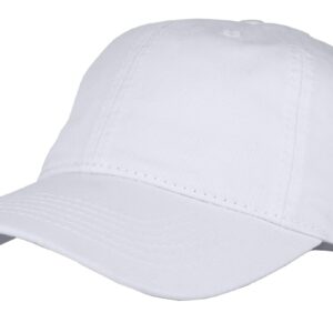 Gelante Cotton Twill Washed Unstructure Baseball Cap - Adjustable Blank Hat for Men Women - Wholesale Bulk Lot 6 Pack (White)