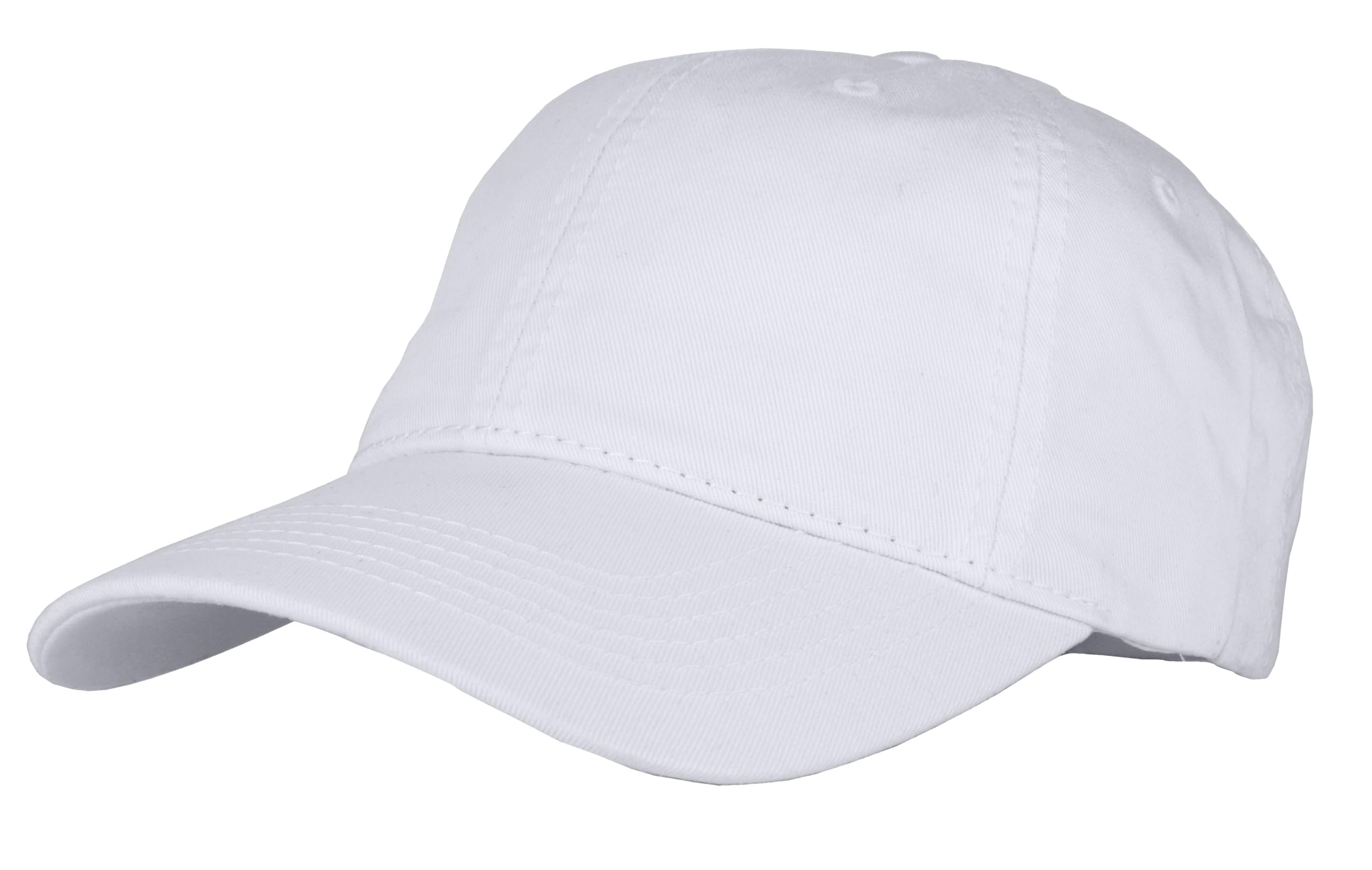 Gelante Cotton Twill Washed Unstructure Baseball Cap - Adjustable Blank Hat for Men Women - Wholesale Bulk Lot 6 Pack (White)