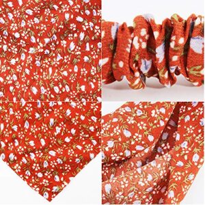 TOBATOBA Floral Hair Scarf Headband 5 Pcs Hair Bandanas Chiffon Boho Headbands for Women Elastic Head Bandana for Women Girls Hair Accessories