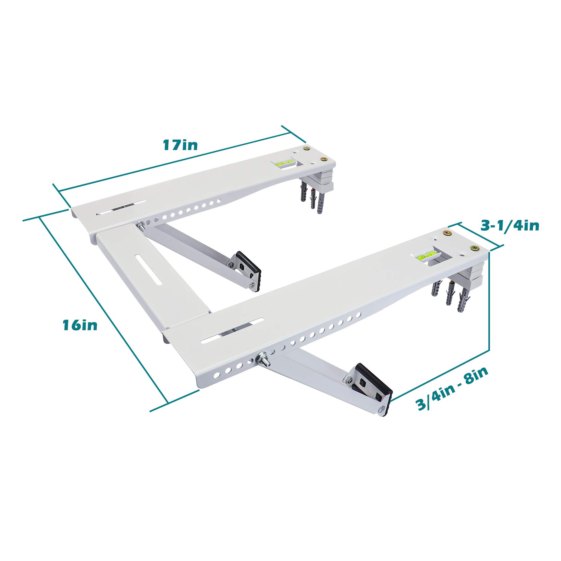 Daisypower Window AC Support Brackets,Up to 200lbs,Fits 9000 to 24000 BTU Air Conditioner Units,Heavy Duty 2 Arms Stable Structure