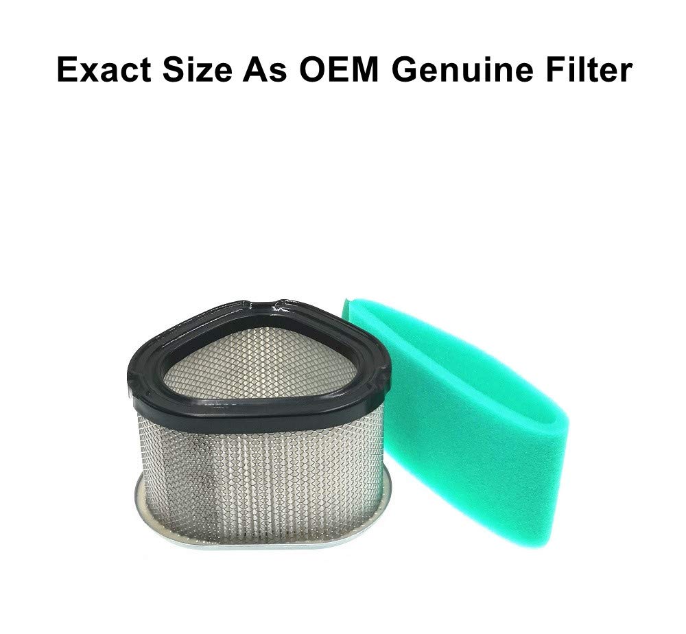 MOWFILL 12 083 05 Air Filter Replace for Kohler 12 083 05-S, 12 083 05-S1, 12 083 14, 12 883 05-S1, 1208305, John Deere GY20574 M92359 AM121608 AM123553 Lesco 050585 with 12 083 08 Pre Filter