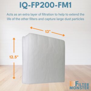 Filter-Monster Branded Replacement Pre-Filter Pad Pack Compatible with IQAir PF40 Coarse Dust Pre-Filtration Kit, 5-Pack