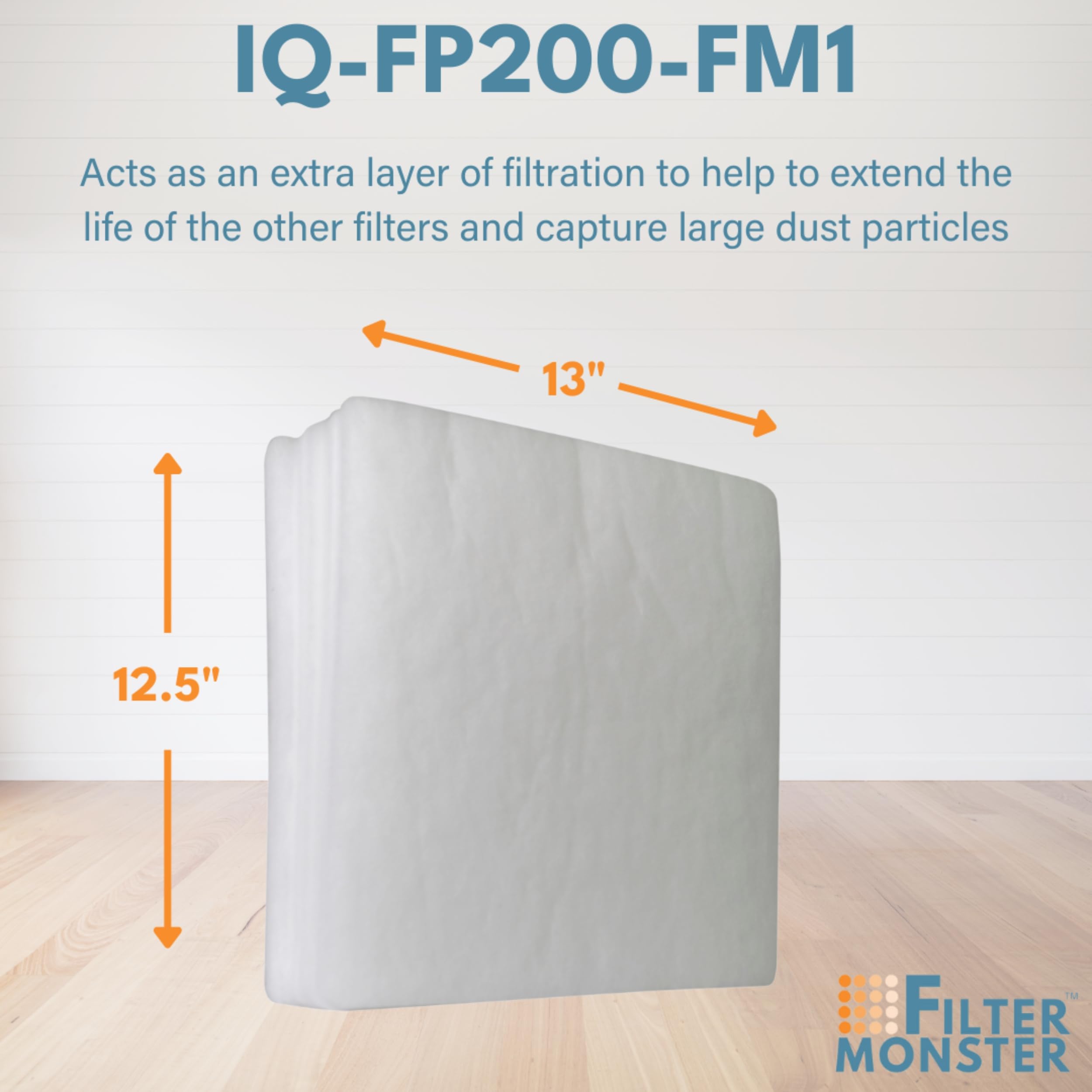 Filter-Monster Branded Replacement Pre-Filter Pad Pack Compatible with IQAir PF40 Coarse Dust Pre-Filtration Kit, 5-Pack