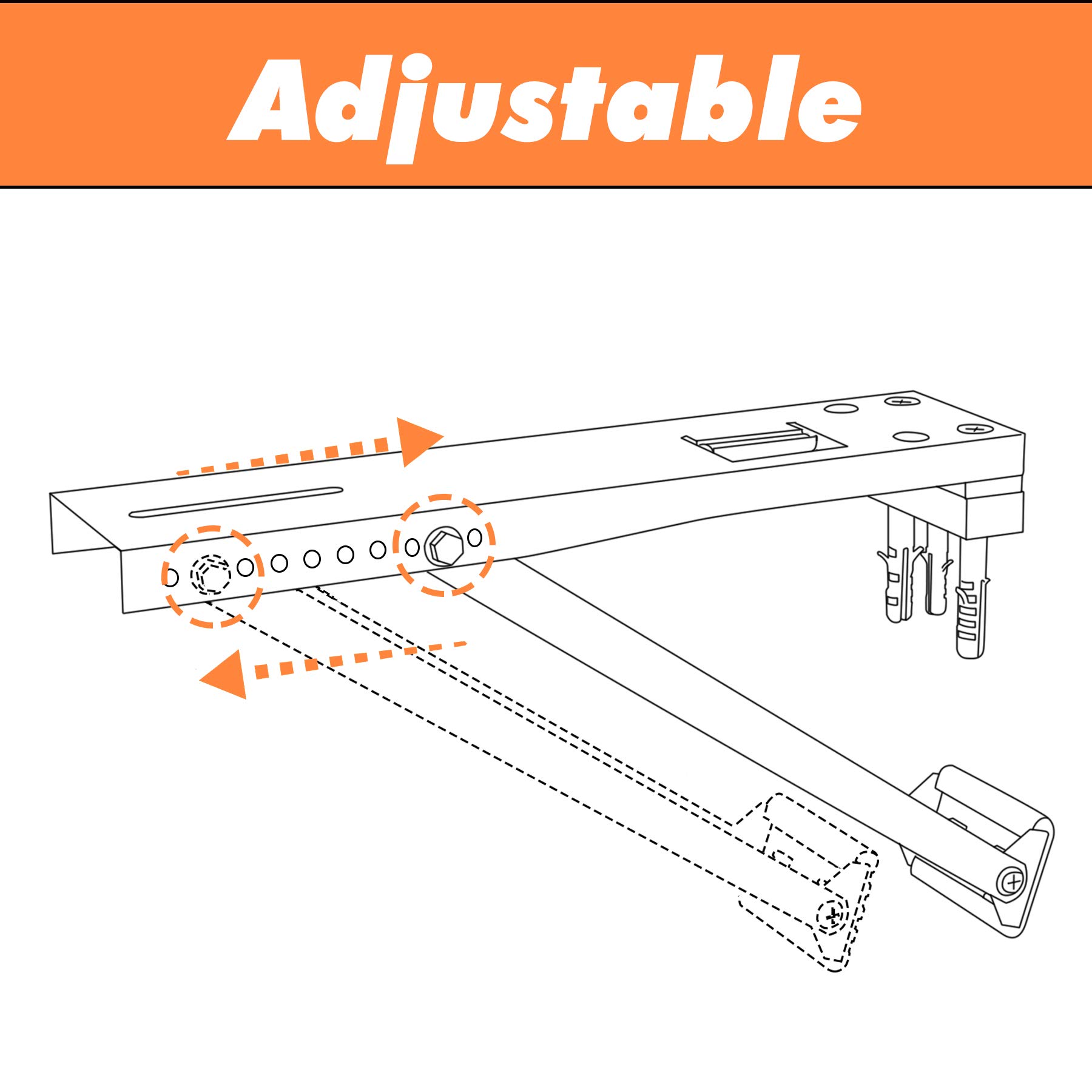 GCGOODS AC Window Air Conditioner Bracket, Support Up to 85 lbs, Universal Air Conditioner Accessories for Window AC Units, Light Duty Window Air Conditioner Mout Bracket