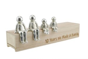 pirantin 10th anniversary idea - 10 years we made a family 100% - choose your family combination gift (2 children)