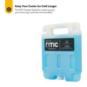 RTIC Refreezable Reusable Cooler Ice Packs Cold Ice Chest Pack Long-Lasting with Break-Resistant Design, for Food and Drink, Perfect for Travel and Storage, Large (2 Pack)