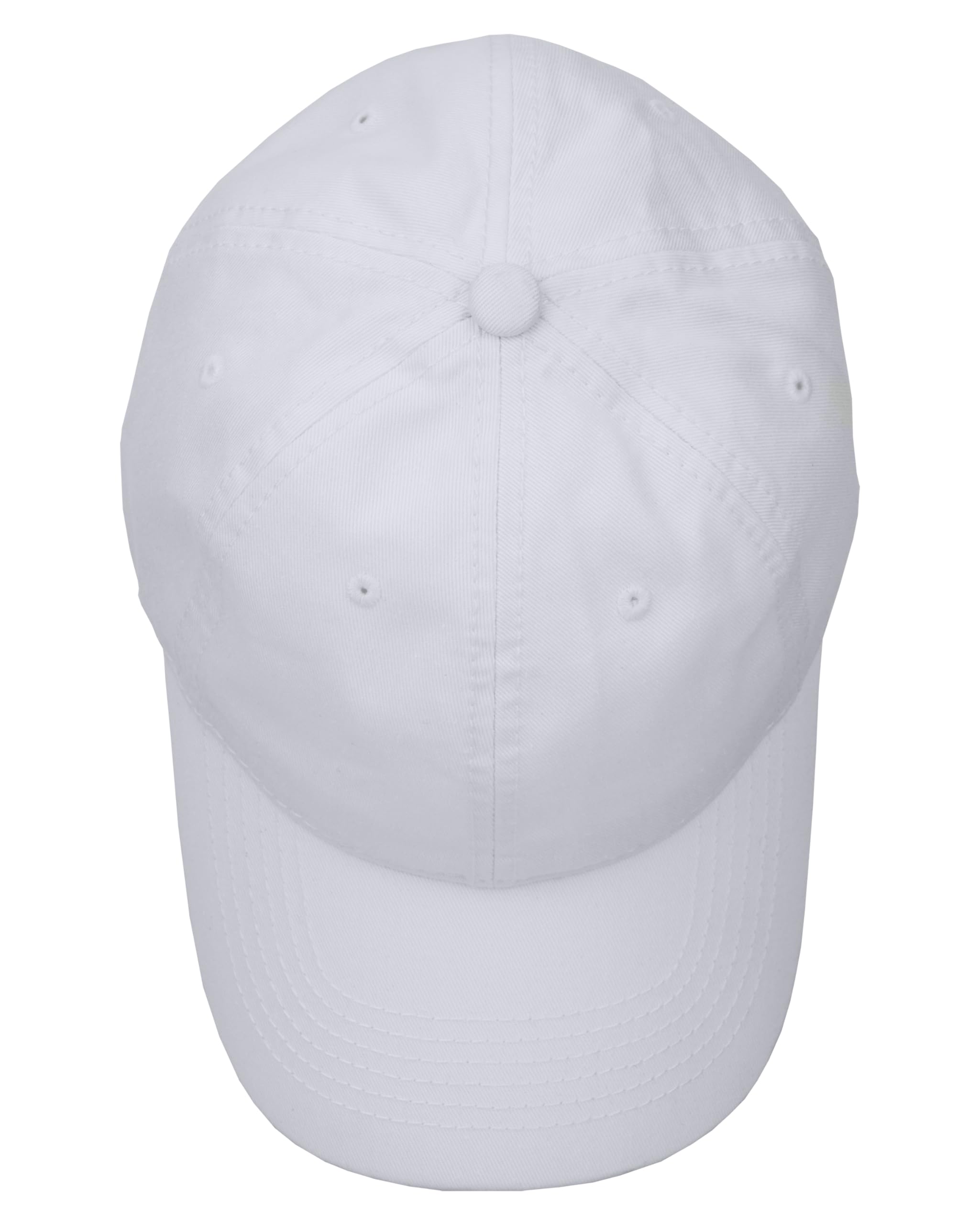 Gelante Cotton Twill Washed Unstructure Baseball Cap - Adjustable Blank Hat for Men Women - Wholesale Bulk Lot 6 Pack (White)