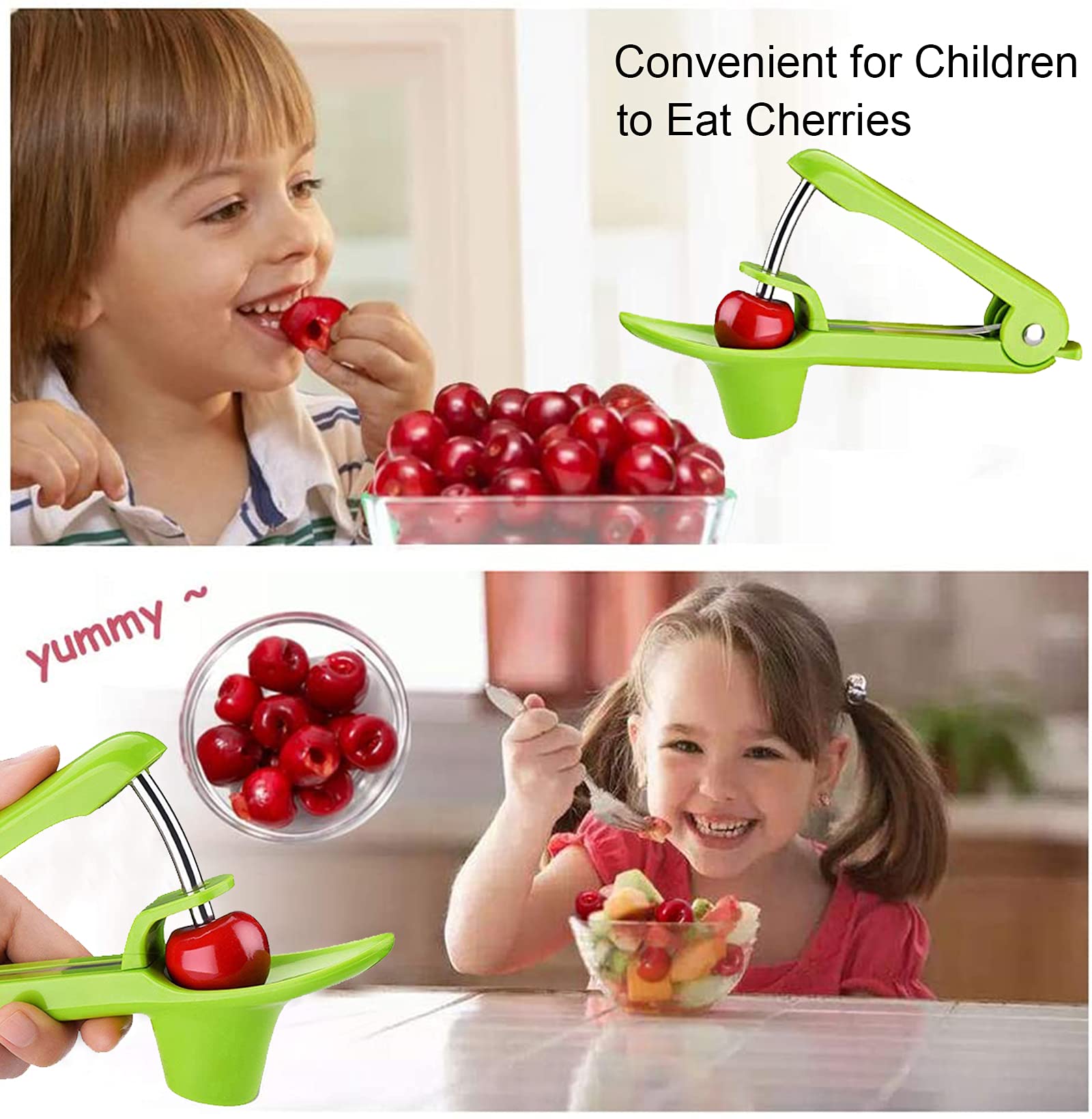 Cherry Pitter Olive Pitter Tool, Cherry Pitter Remover, Fruit Pit Core Remover with Space-Saving Lock Design for Make Fresh Cherry Dishes, Cherry Pie and Jam and Cocktail Cherries