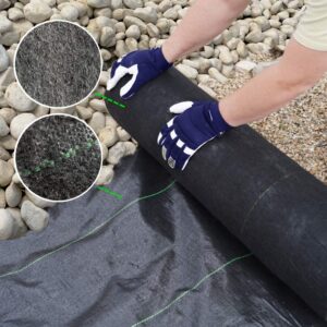 WAENLIR 5oz 20 Year 3ft x100ft Heavy Duty Weed Barrier Landscape Fabric, Sturdy Weed Blocker Cover, Outdoor Gardening Weed Control Mat