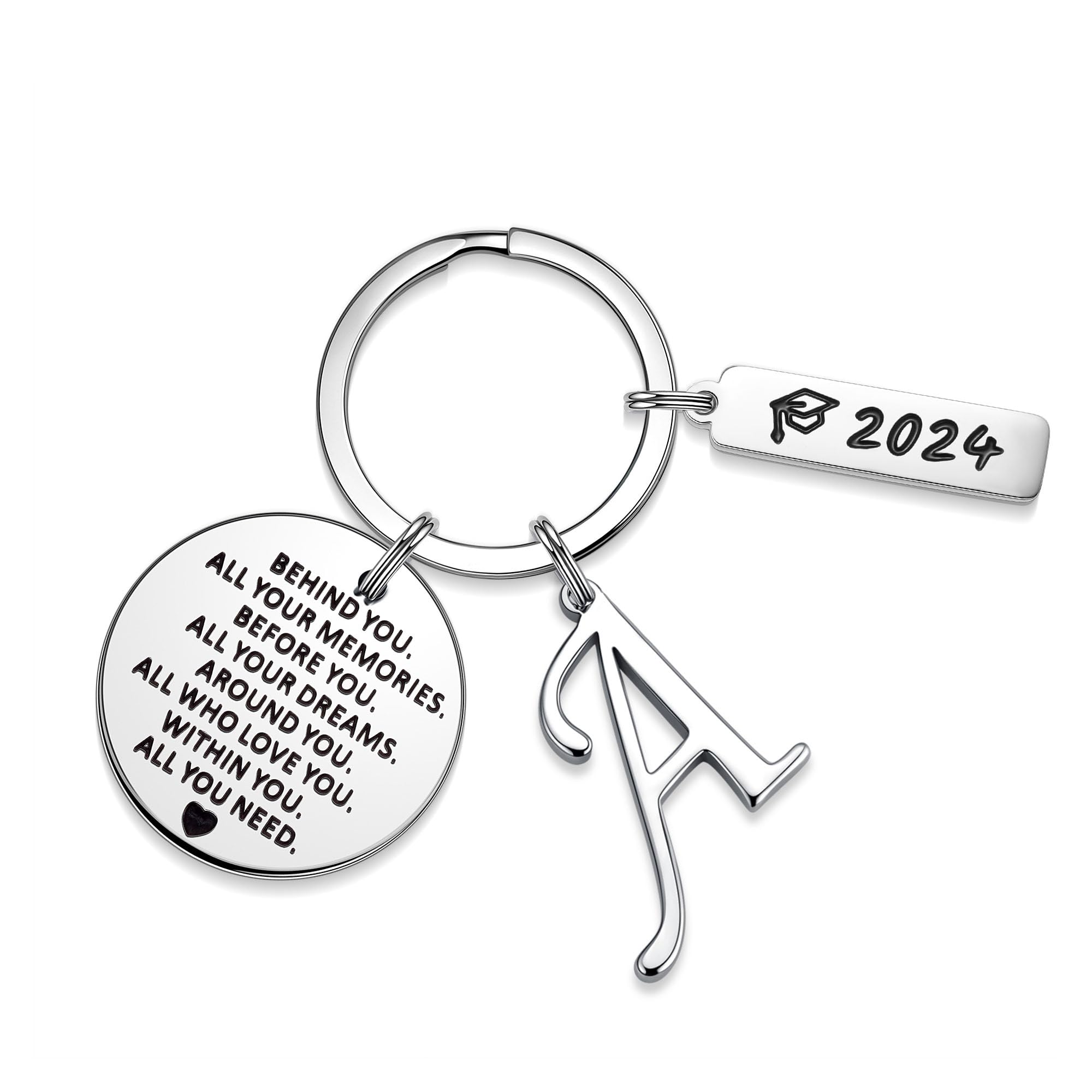 M MOOHAM Graduation Gifts for Her, Graduation Keychain Class of 2024 Graduation Gifts for Him High School Graduation Gifts (A)