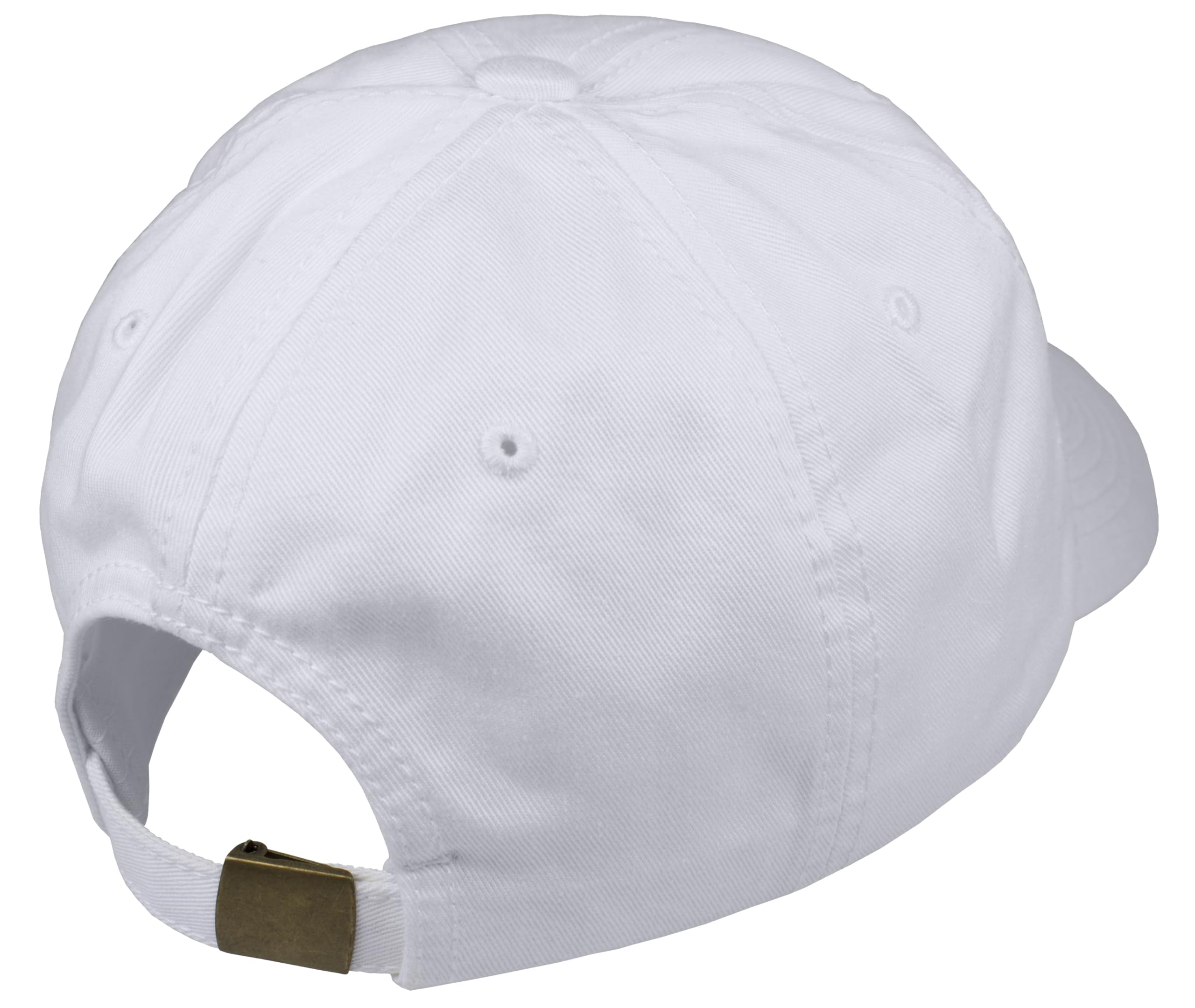 Gelante Cotton Twill Washed Unstructure Baseball Cap - Adjustable Blank Hat for Men Women - Wholesale Bulk Lot 6 Pack (White)