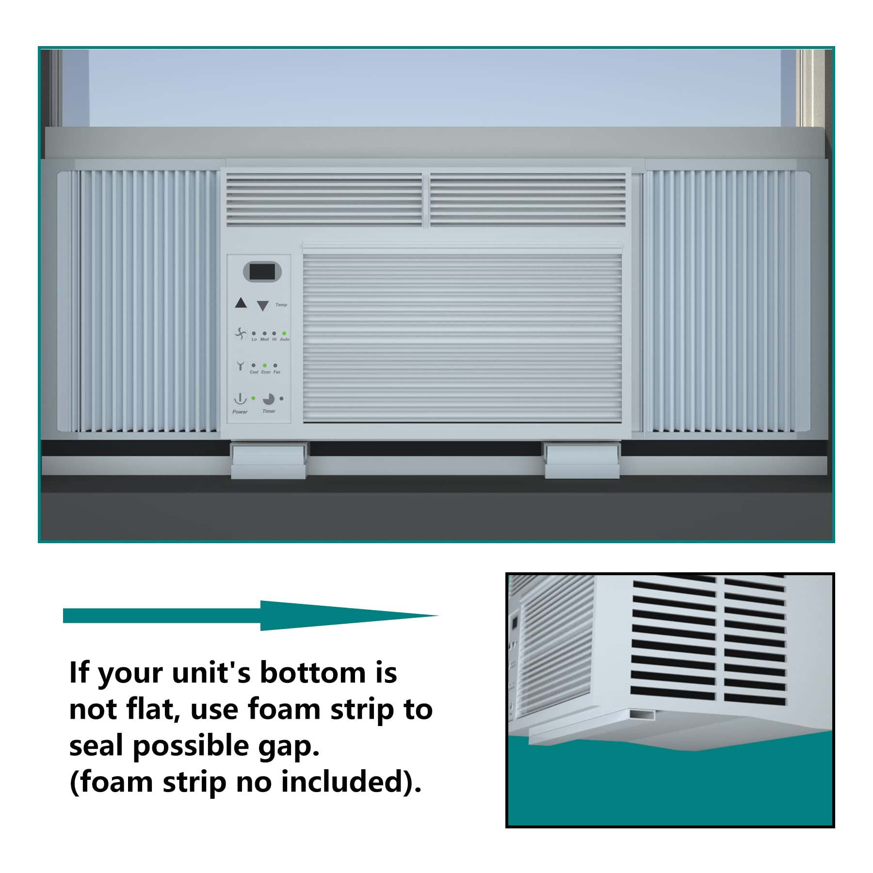 Daisypower Window AC Support Brackets,Up to 200lbs,Fits 9000 to 24000 BTU Air Conditioner Units,Heavy Duty 2 Arms Stable Structure