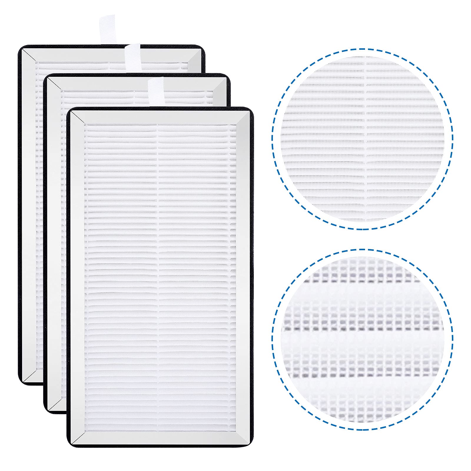 15 Replacement Filters Compatible with Air Puri-fier 15 Series, H13 True HEPA and Activated Carbon Filters, 3 in 1 Pre-Filters, 2 Pack, By KeeTidy