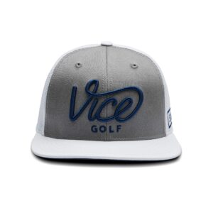 vice golf standard squad cap, white/grey, one size