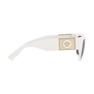 Versace VE 4406 314/87 White Plastic Rectangle Sunglasses Grey Gradient Lens