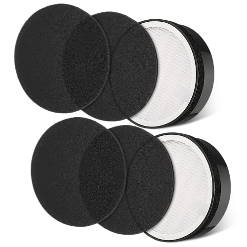 LV-H132 Replacement Filter Compatible with LEVOIT LV-H132 Air Purifier, Pre Filters, H13 True HEPA Filter, Activated Carbon Filter, Part # LV-H132-RF, 2 Pack