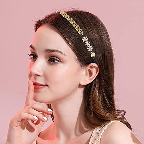 Zifengcer 20 PCS Black Satin Covered Headbands for Girls Women Christmas Plain DIY Craft Headbands Plastic Thin Headbands for Women(Black)