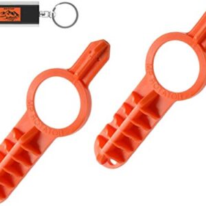 2 Pack Hunter MP Rotator Adjustment Tool MPTOOL, Orange Sprinkler Adjustment Tool, Hunter MPTool Sprinkler Tool Pack of 2 Adjustment Wrench for all MP Rotator Nozzles with Included LED Keychain Light