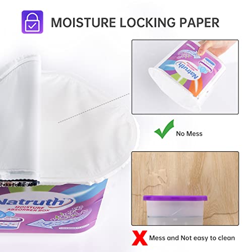 NATRUTH Moisture Absorbers With Lavender Scent,12.5OZ*6-Pack Portable Closet Dehumidifier, Odor Eliminator Absorber Bucket,Humidity Absorber,Cleaner Air Dehumidifier for Closet,Bathrooms, Kitchen