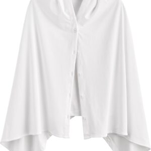 Coolibar UPF 50+ Women's Revilla Convertible Sun Wrap - Sun Protective (One Size- White)