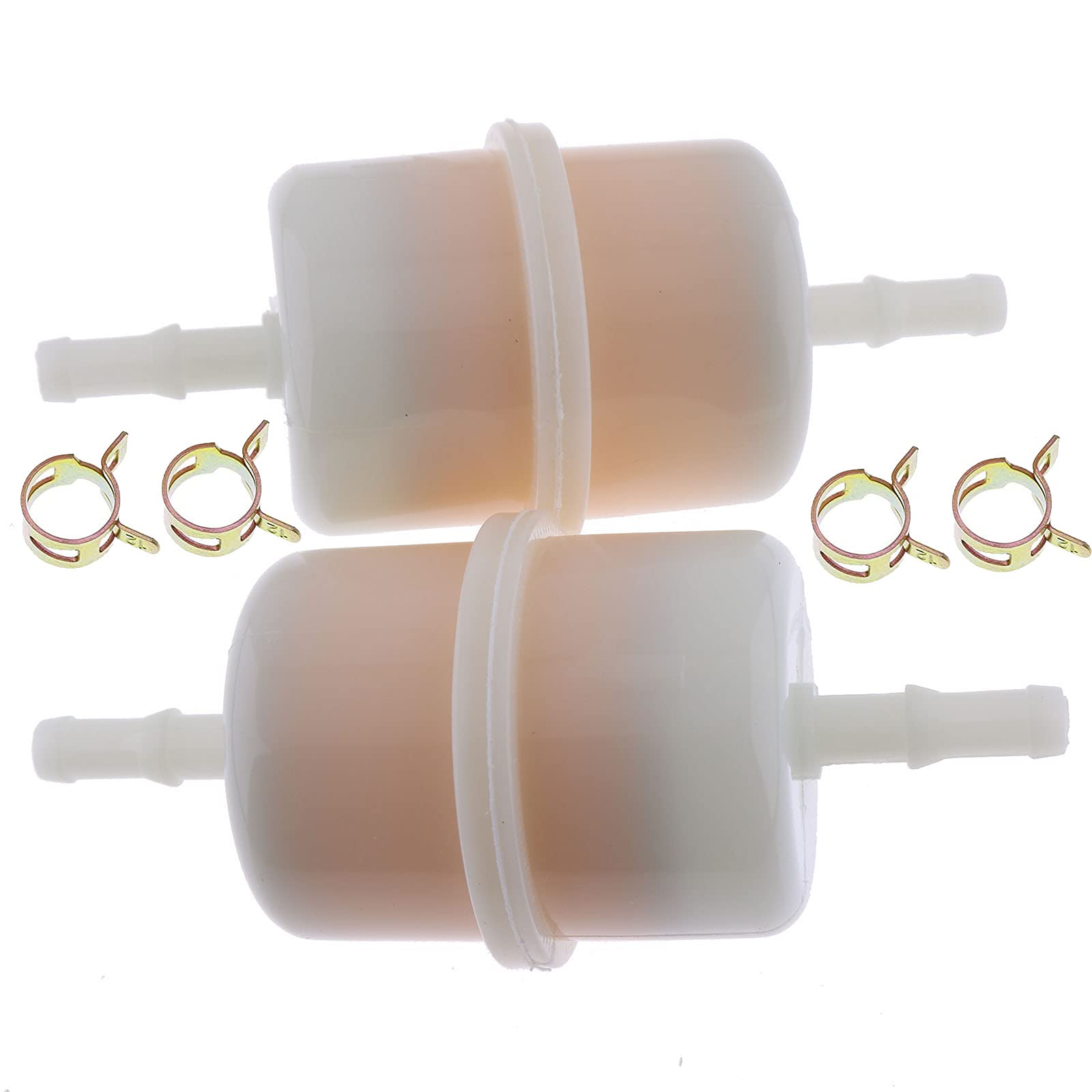 DVPARTS 4X 1/4" ID Fuel Filter 15 Micron 24 050 13-S 2405013-S 24-050-13-S 24-050-05-S for Kohler CH20S - CH25S, CH670S CH730S - CH750S LH640S LH685S LH690S LH750S LH755S, SV720S to SV740S