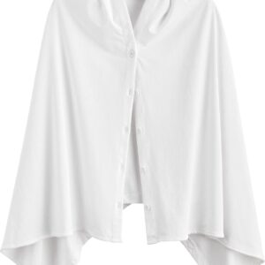 Coolibar UPF 50+ Women's Revilla Convertible Sun Wrap - Sun Protective (One Size- White)