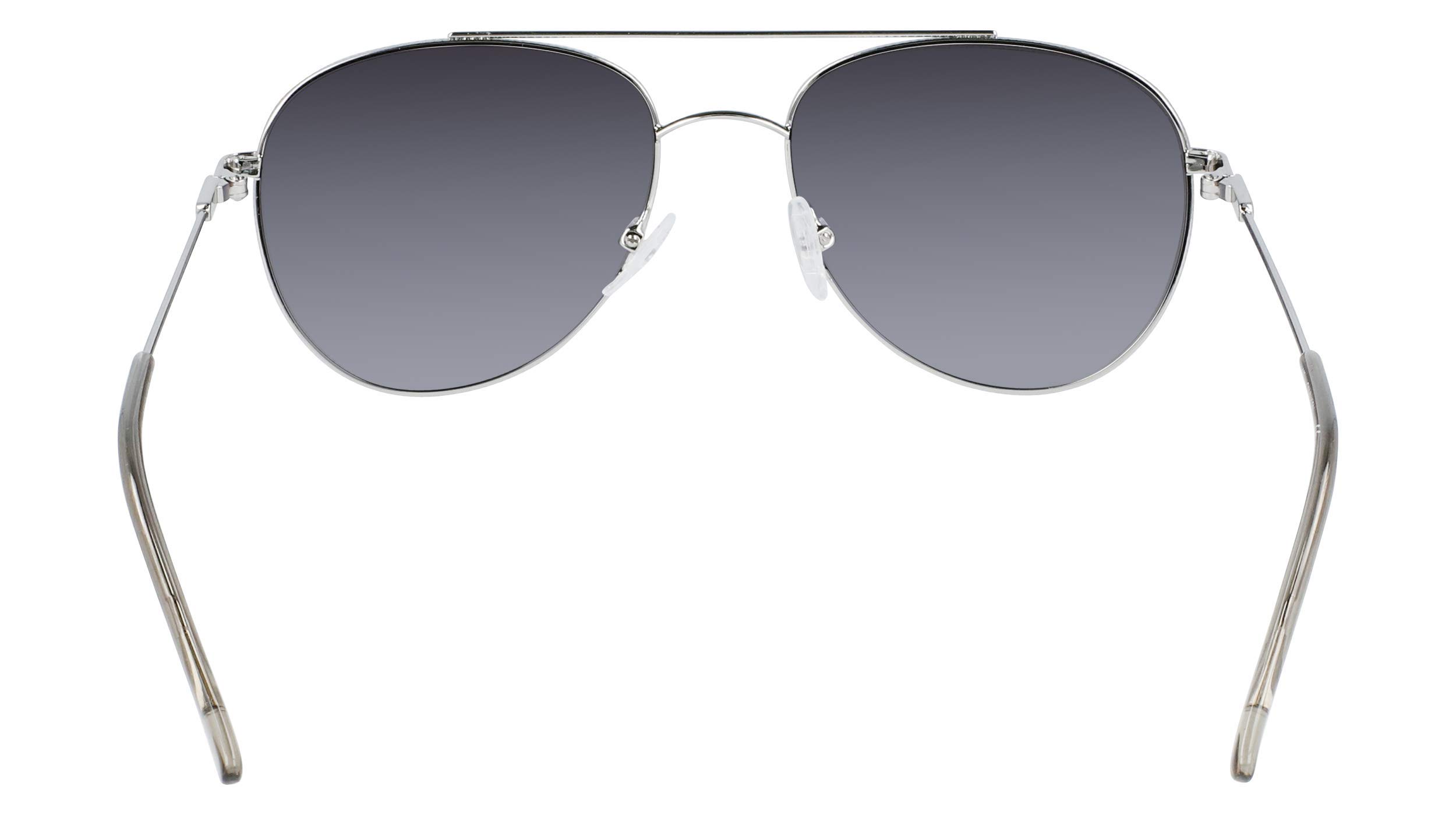 Calvin Klein Women's CK20120S Round Sunglasses, Silver, 55/18/145