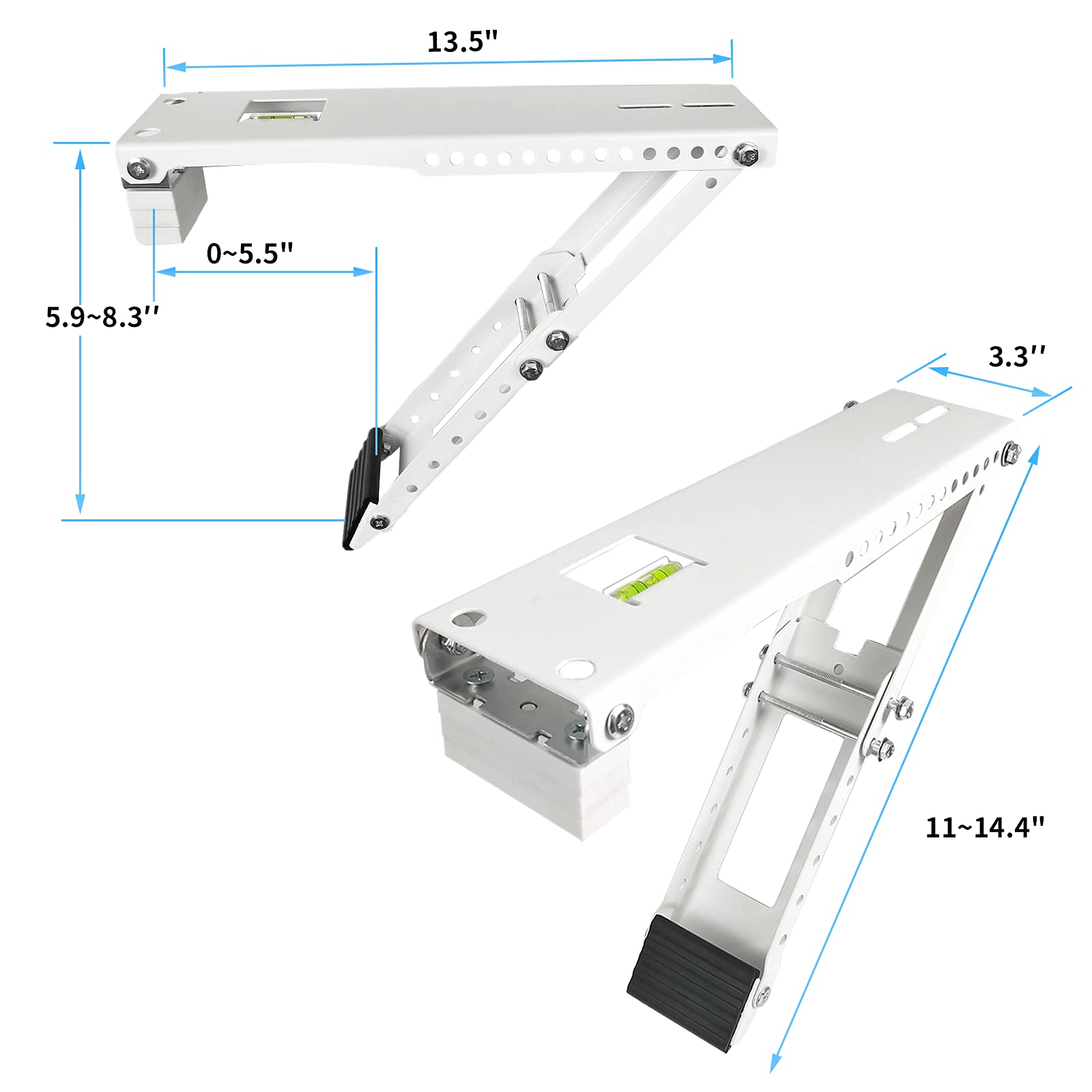 Kunzye Window Air Conditioner Support Bracket Light Duty, Up to 85 lbs, Fits for 5,000-12,000 btu