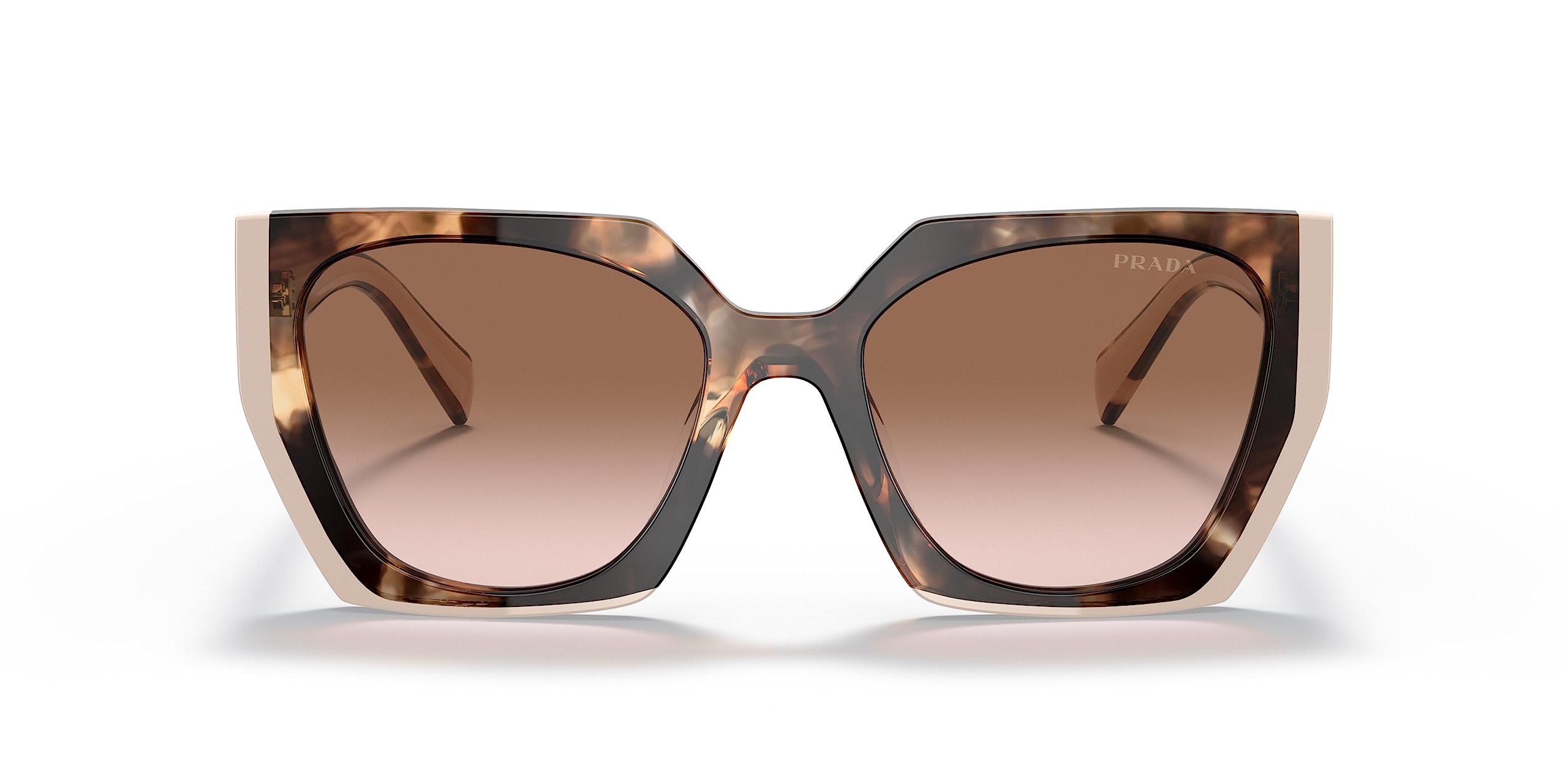 Prada PR 15WS Women's Sunglasses Tortoise Caramel/Powder/Brown Gradient 54