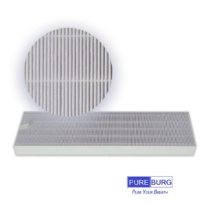 PUREBURG YY350 Replacement True HEPA Filter Kit Compatible with Lasko LP300 and LP450 Air Purifiers, Part Number YY350,H13 4 Activated carbon Pre-Filters Air Clean Dust VOCs Odor